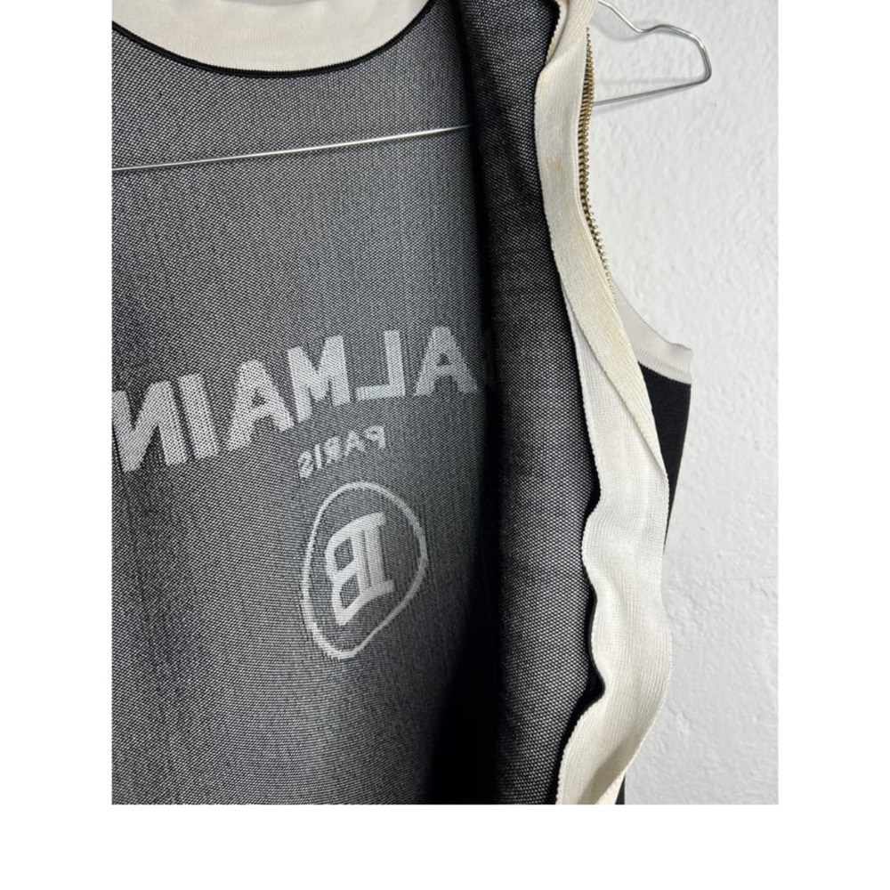 Balmain Black and White Sleeveless Bodysuit - Picture 6 of 6